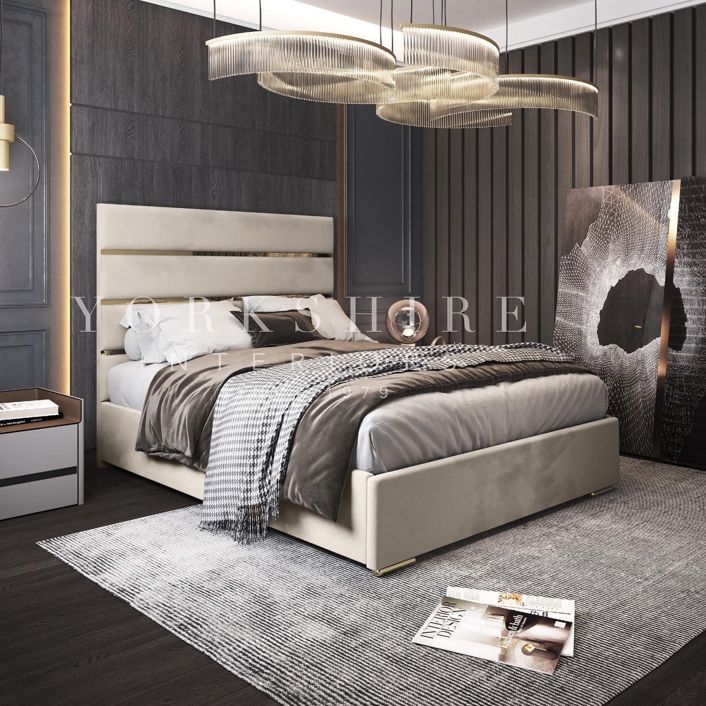 Paddington Bed Designed with Classic Gold Details