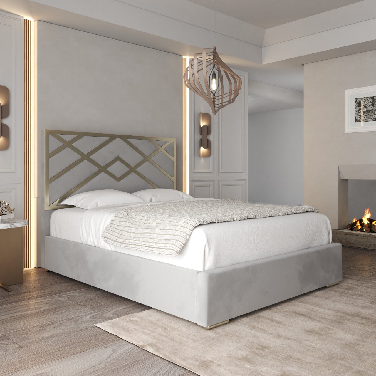 Cosmo Bed Modern Geometric Elegance