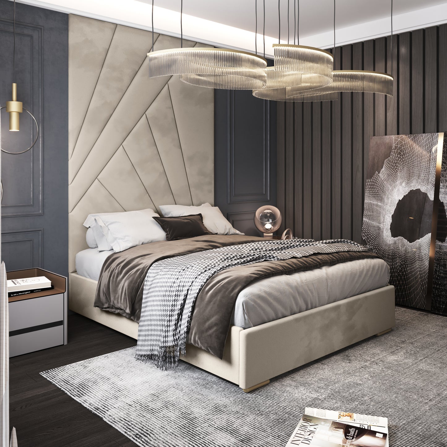 Paulo Luxury Divan Bed High Wall Headboard