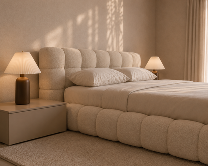 Audrey Divan Storage Bed with Segmented Upholstered Headboard