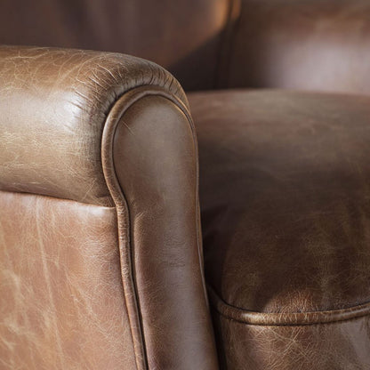 Timeless Tradition Vintage Brown Leather Armchair