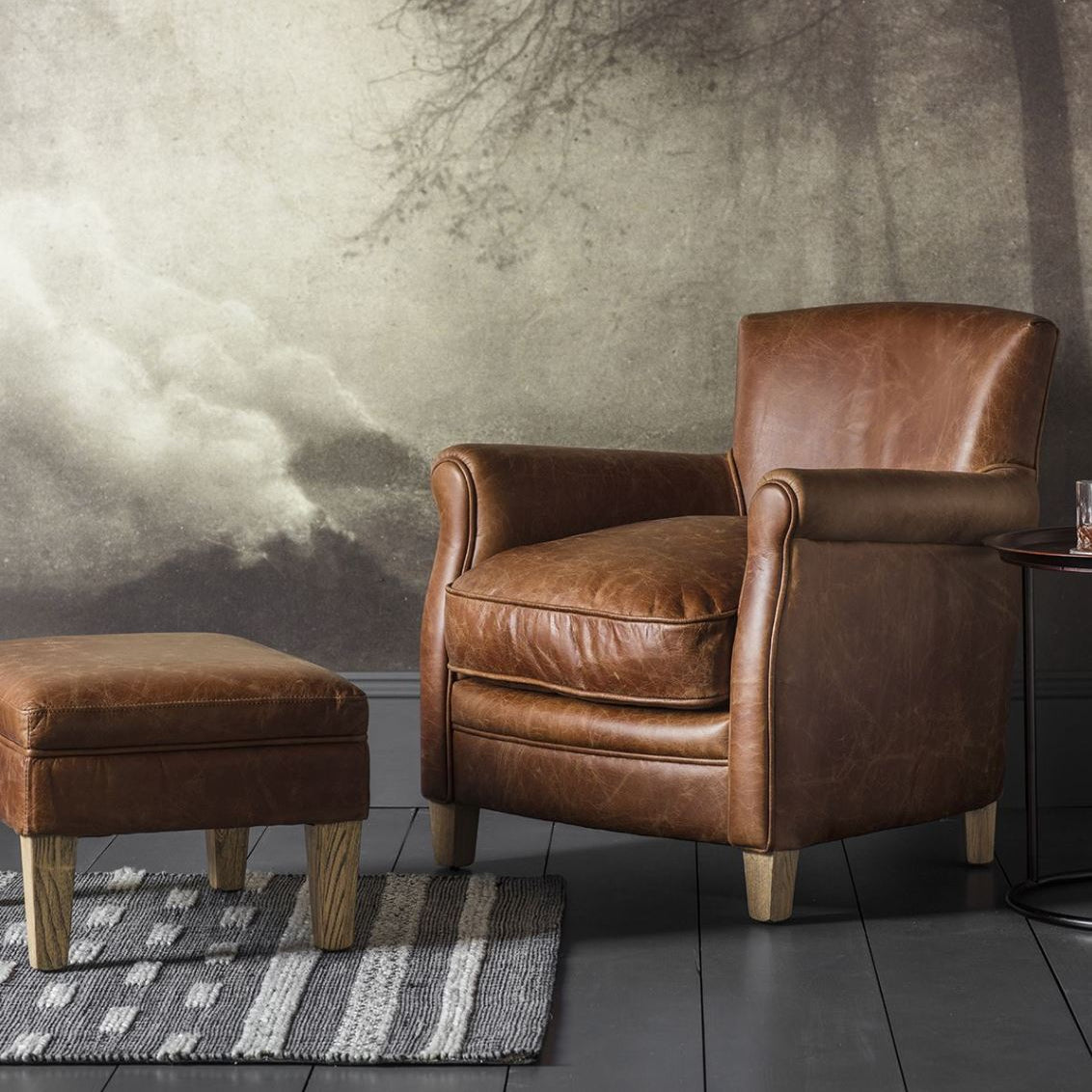 Timeless Tradition Vintage Brown Leather Armchair