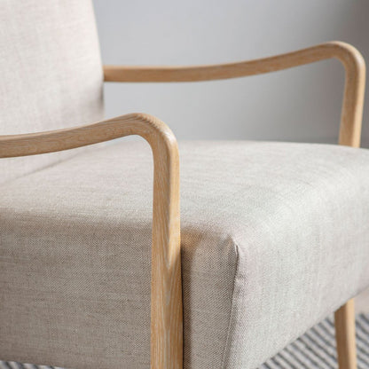 Chesterfield Natural Linen Armchair
