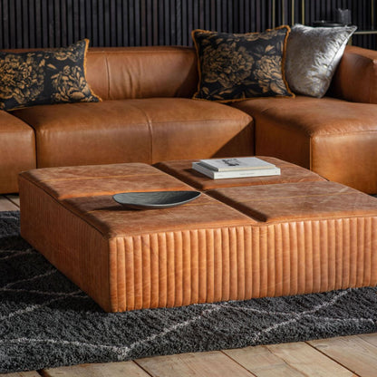 Golden Tobacco Multipurpose Ottoman