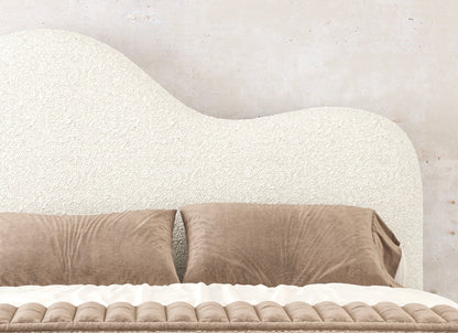 Lily Boucle Teddy Fabric Ottoman Divan Storage Bed Frame Upholstered Headboard