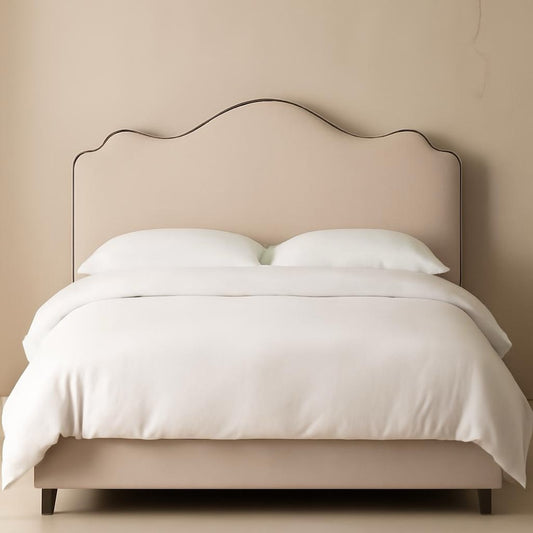 Haworth - Elegant Upholstered Bed Frame with Curved Headboard - Stylish Comfort for Your Bedroom