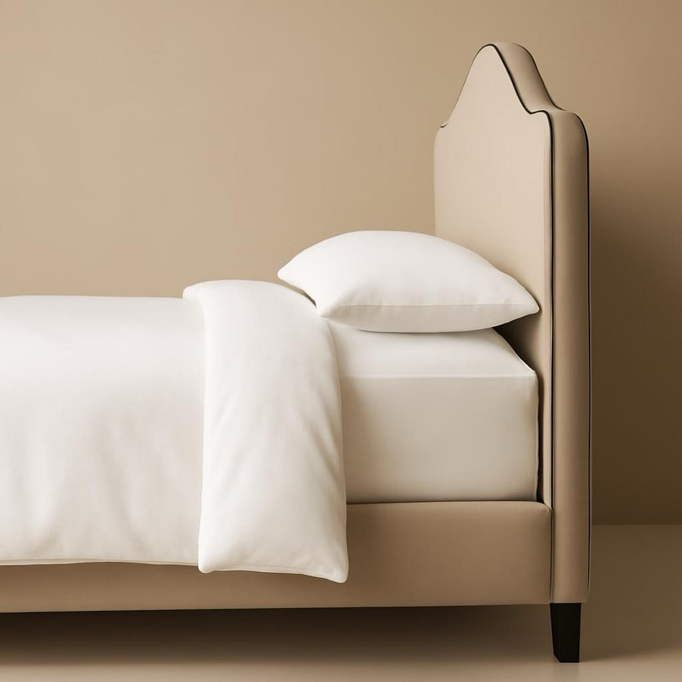 Haworth - Elegant Upholstered Bed Frame with Curved Headboard - Stylish Comfort for Your Bedroom
